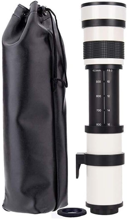 Telephoto Lens EF Lens for Canon, JINTU 420-800mm f/8.3 Manual Zoom Lens for Canon EOS T7i T6 T6i T6s T7 T8i T3i, T4i, T5, T5i, SL2, SL1 4000D 2000D 80D 90D 5D III 6D 7D II 60D 70D SLR Camera Lenses