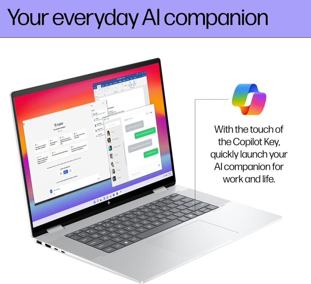HP Envy x360 2-in-1 AI PC Laptop for Creator, Photographer, Designer (16 FHD+ Touchscreen, Intel 12-Core Ultra 5 125U, 16GB RAM, 512GB SSD, IST Stylus), Backlit, Wi-Fi 6E, Win 11 Pro w/AI Copilot