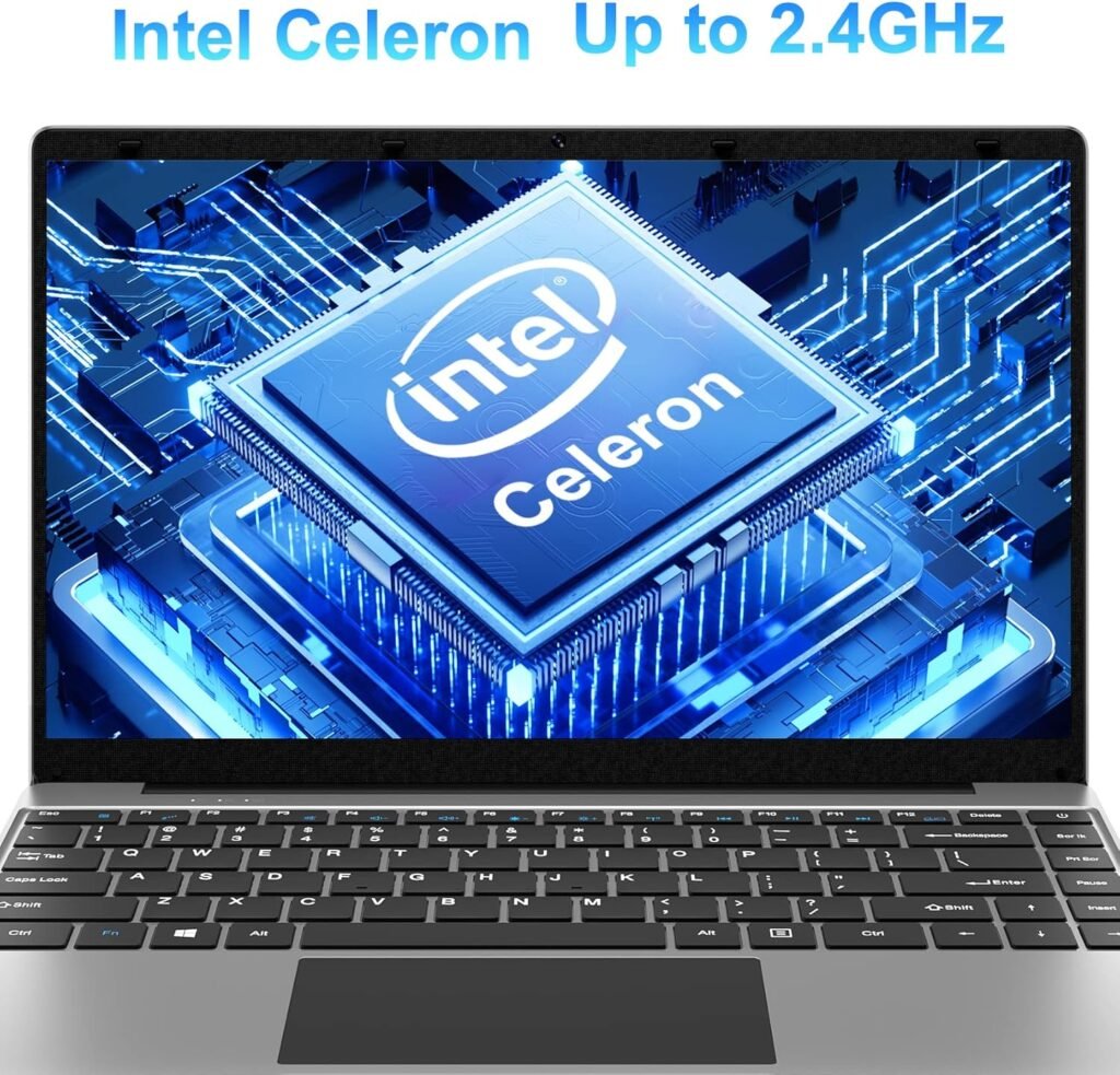 jumper Laptop, 12GB LPDDR4 RAM, 256GB SSD ROM, 14 Inch 1080p FHD IPS Screen, Windows 11 Laptops Computer with Celeron 4-Core Processor, UHD Graphics 600, 2 Stereo Speaker, Portable.