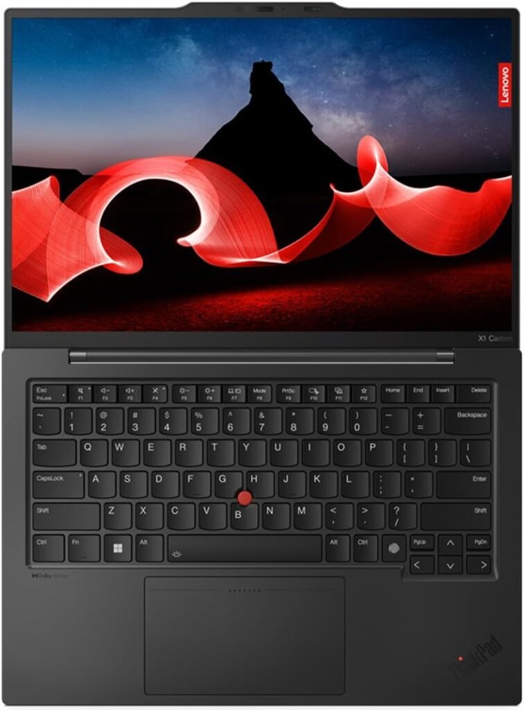 Lenovo Gen 12 ThinkPad X1 Carbon Laptop (14 FHD+ Touchscreen, Intel Core Ultra 7 165U vPro, 32GB LPDDR5x-6400MHz, 1TB SSD), AI PC, Backlit, FP, IST Hub, 1080p Webcam, Win 11 Pro w/AI Copilot, Black