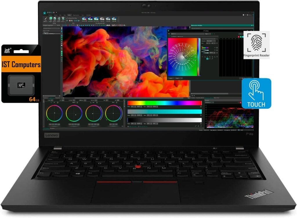 Lenovo ThinkPad P14s Mobile Workstation Laptop for Designer, Architecture, Engineering (14 FHD Touchscreen, AMD 8-core Ryzen 7 Pro 5850U (Beat i7-1165G7), 32GB RAM, 2TB SSD) FP, Win 11 Pro, Black