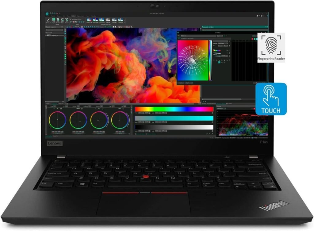 Lenovo ThinkPad P14s Mobile Workstation Laptop for Designer, Architecture, Engineering (14 FHD Touchscreen, AMD 8-core Ryzen 7 Pro 5850U (Beat i7-1165G7), 48GB RAM, 2TB SSD) FP, Win 11 Pro, Black