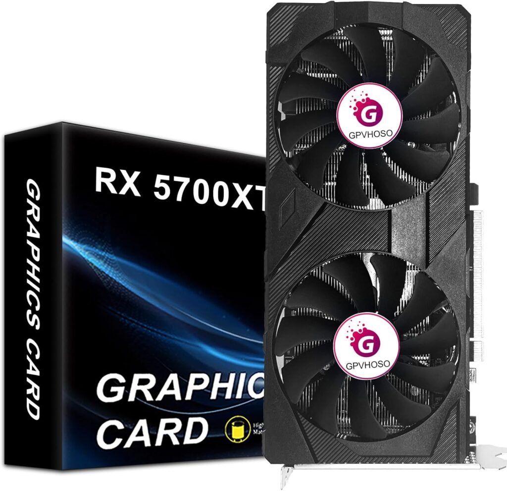 RX 5700 XT Graphics Card, AMD Radeon RX 5700 XT 8GB GDDR6 2560SP 256bit PCI-e 4.0 x16 GPU Computer Graphics Cards, HDMI/DisplayPort*3 Interface, Video Cards Support Up to 8K