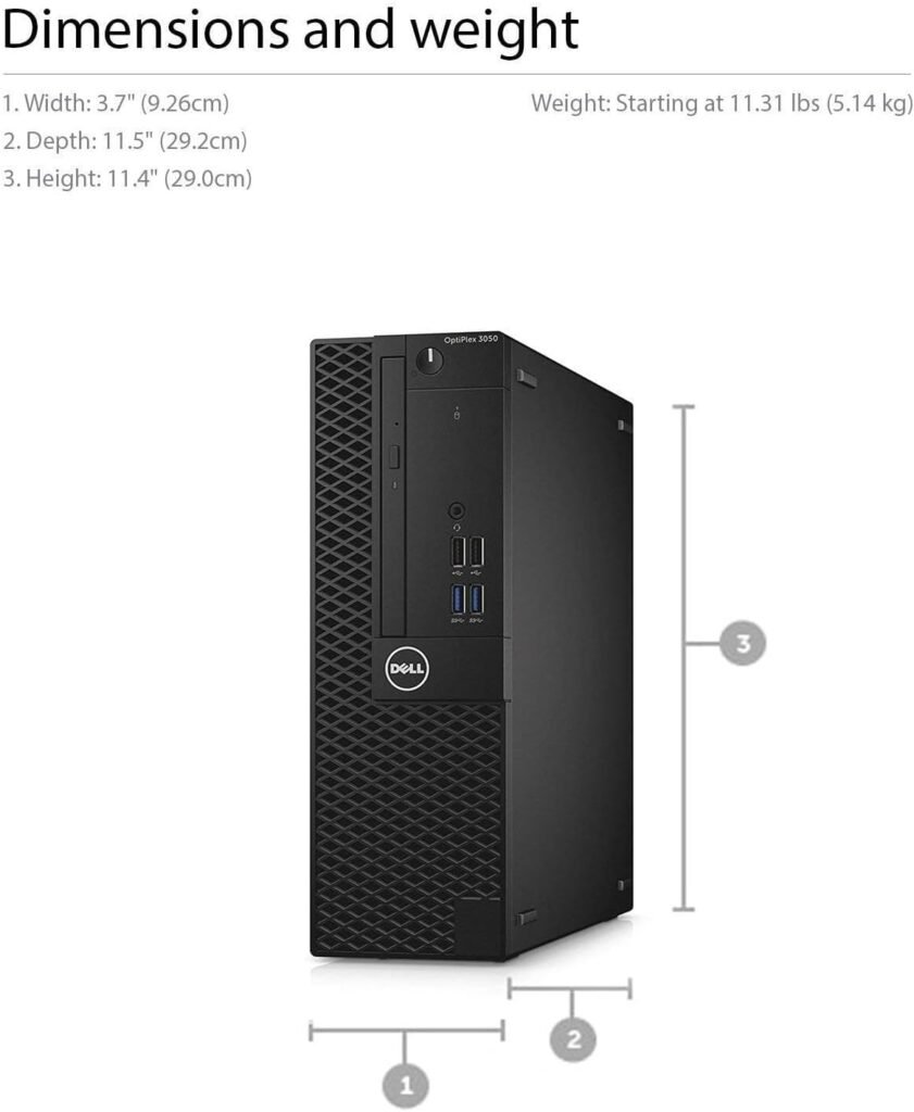 Dell Optiplex 5050 Small Form Factor (SFF) Business Desktop PC, Intel i7-7700 Quad-Core 3.6 GHz, 16GB DDR4, 512G NVME SSD Windows 10 Pro (Renewed)