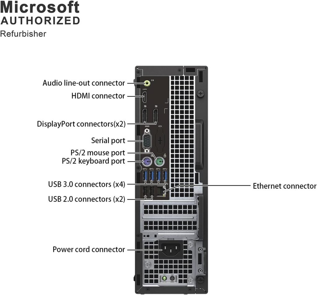 Dell Optiplex 7050 SFF Desktop PC Intel i7-7700 4-Cores 3.60GHz 32GB DDR4 1TB SSD WiFi BT HDMI Duel Monitor Support Windows 10 Pro Excellent Condition(Renewed)