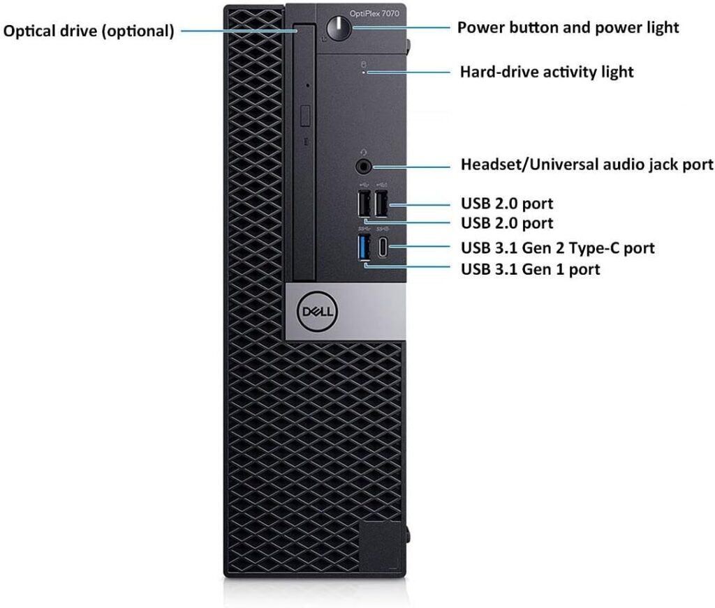 Dell OptiPlex 7070 SFF Desktop Computer PC, Intel 8 Core i7-9700 3.0GHz up to 4.70GHz,32GB DDR4 Ram New 1TB NVMe M.2 SSD,AX210 Built-in WiFi 6E,Windows 11 Pro, Wireless Keyboard  Mouse (Renewed)