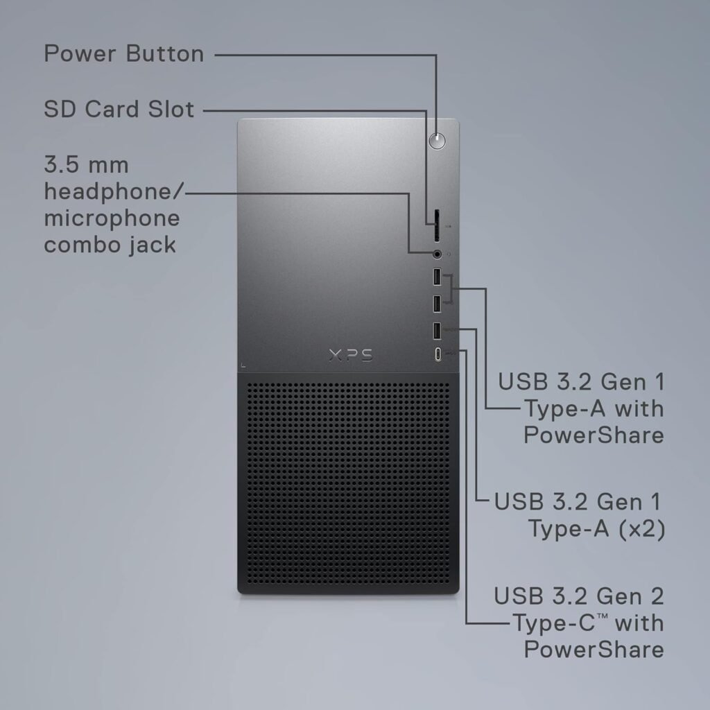 Dell XPS 8960 Desktop - 14th Generation Intel Core i9-14900K Processor, 32GB DDR5 RAM, 2TB SSD, NVIDIA GeForce RTX 4070 12GB GDDR6X Graphics, Windows 11 Pro, Onsite  Migrate Service - Platinum Silver