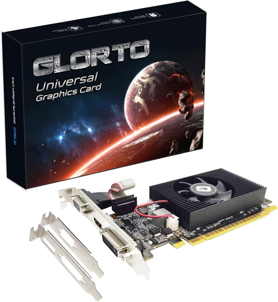GeForce GT 610 2G DDR3 Low Profile Graphics Card, PCI Express 1.1 x16, HDMI/VGA, Entry Level GPU for PC, SFF and HTPC, Compatible with Win11
