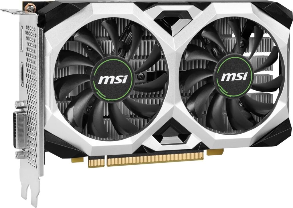 MSI Gaming GeForce GTX 1650 128-Bit HDMI/DP/DVI 4GB GDRR6 HDCP Support DirectX 12 VR Ready OC Graphics Card (GTX 1650 D6 Ventus XS OCV3)