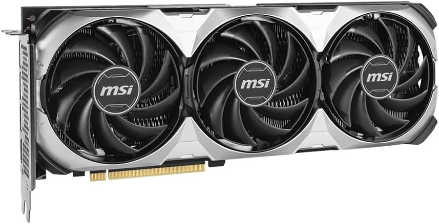 MSI Gaming GeForce RTX 4070 Ventus 3X E1 12G OC Graphics Card (Ada Lovelace Architecture, Extreme Clock: 2520 MHz, Memory Speed: 20 Gbps, 12GB GDDR6, 192-bit, DP/HDMI)