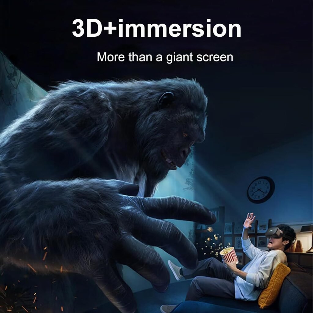 VR Headset for iPhone or Android Phone, Anti-Blue Light Virtual Reality 3D VR Glasses Headset Helmets, Compatible with 4.5” to 6.7” inch with Controller, for Mobile Games  Movies