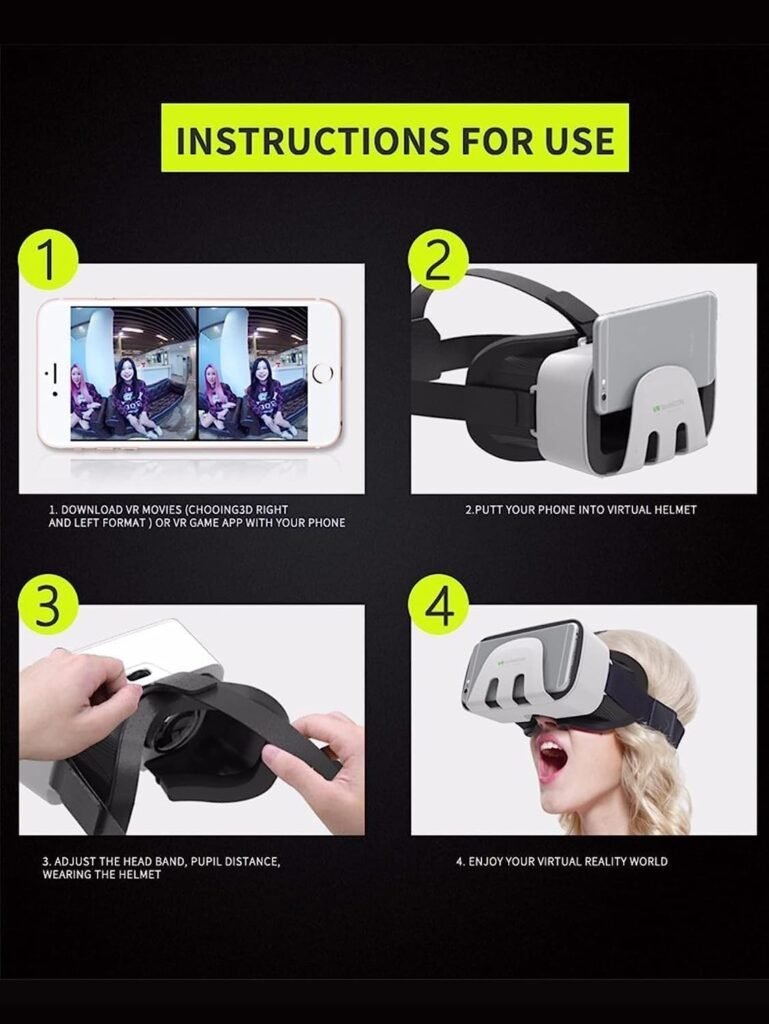 VR Headset Virtual Reality VR Glasses VR Helmet for iPhone Android Smartphones