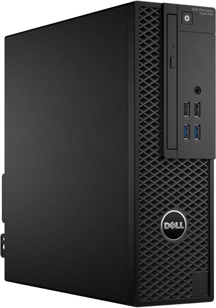 Dell Precision Tower 3420 SFF Intel Core i5-6500 3.2GHz, 8 GB RAM, 256 GB Solid State Drive, DVDRW, Windows 10 Pro 64bit, (Renewed)