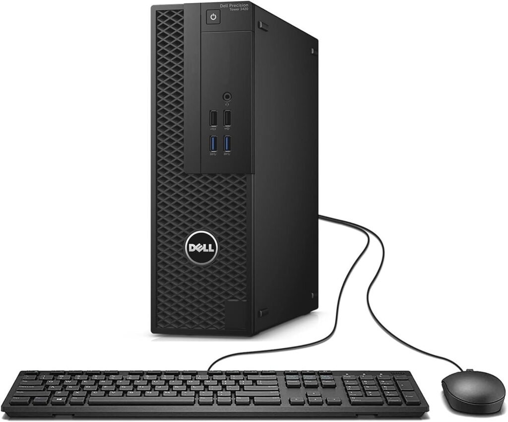 Dell Precision Tower 3420 SFF Intel Core i5-6500 3.2GHz, 8 GB RAM, 256 GB Solid State Drive, DVDRW, Windows 10 Pro 64bit, (Renewed)