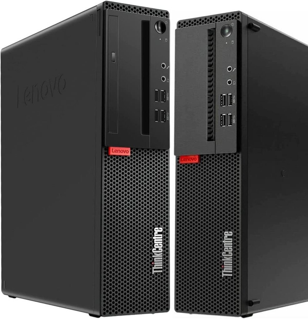 Lenovo Computer Desktop with Monitor 24 inch, Intel i7-6700 UP to 4.00GHz 16GB DDR4 New M.2 1TB NVMe SSD Wireless Keyboard  Mouse  Speakers Built in WiFi  BT Win10 Pro (Renewed)