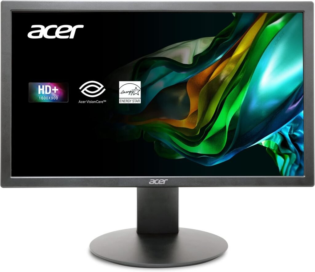 Acer K202Q bi 19.5-inch Professional HD+ (1600 x 900) Monitor, 75Hz Refresh Rate, VESA Mountable, VisionCare Technologies, BlueLight Filter  Flickerless Technology (HDMI Port  VGA Port),Black