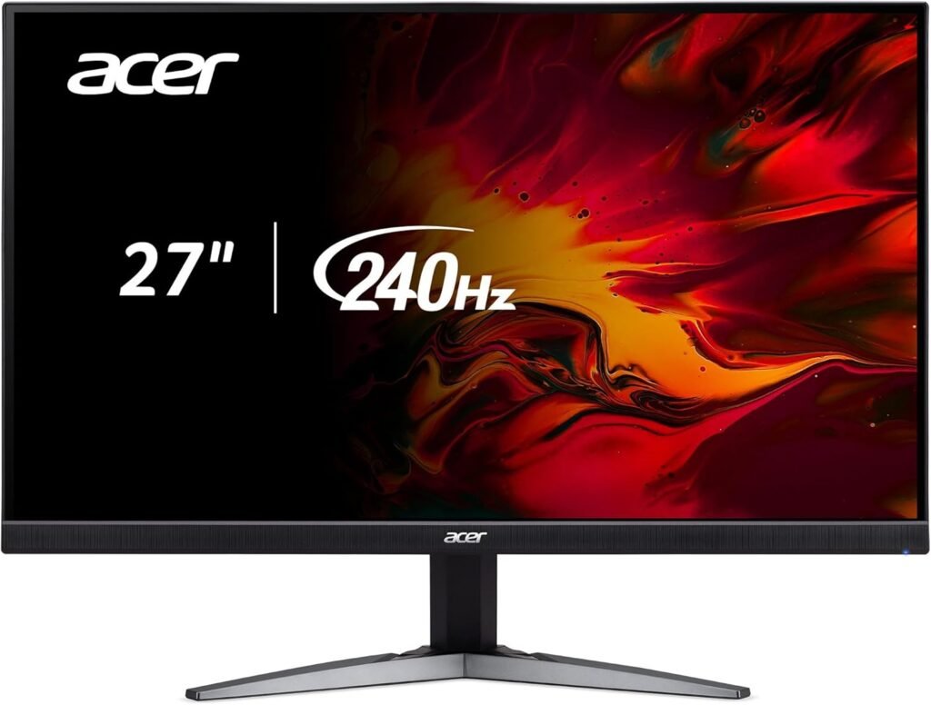 Acer Nitro 27 WQHD 2560 x 1440 PC Gaming Monitor | AMD FreeSync Premium | Up to 240Hz Refresh | Up to 0.5ms HDR350 | DCI-P3 90% | 1 x Display Port 1.4  2 x HDMI 2.1 | KG271U Xbmiipx
