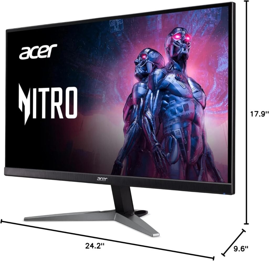 Acer Nitro 27 WQHD 2560 x 1440 PC Gaming Monitor | AMD FreeSync Premium | Up to 240Hz Refresh | Up to 0.5ms HDR350 | DCI-P3 90% | 1 x Display Port 1.4  2 x HDMI 2.1 | KG271U Xbmiipx