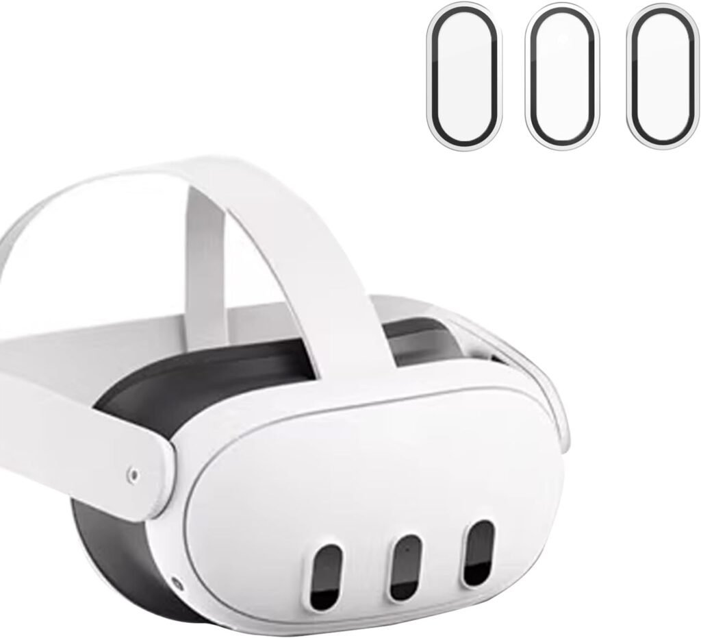 Camera Lens Protector Compatible for Oculus Meta Quest 3,Thin 9H Tempered Glass, Alloy Frame, Anti-Scratch, Camera Screen Protector Cover, Case Friendly, High Definition Lens Accessories (Silver) Camera Lens Protector Compatible for Oculus Meta Quest 3,Thin 9H Tempered Glass, Alloy Frame, Anti-Scratch, Camera Screen Protector Cover, Case Friendly, High Definition Lens Accessories (Silver)