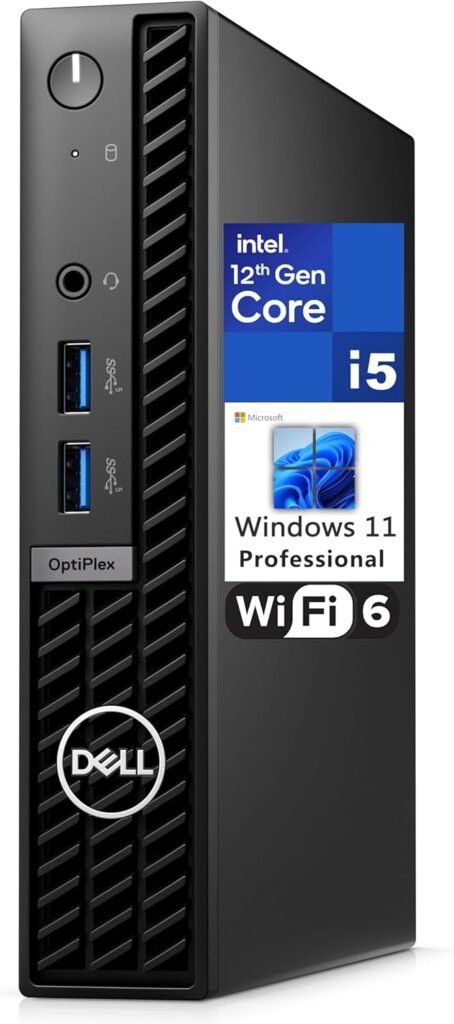 Dell OptiPlex 7000 7010 MFF 1.2L Micro Form Factor Business Desktop Computer, Intel Hexa-Core i5-12500T (Beat i7-11700T), 16GB DDR4 RAM, 512GB PCIe SSD, WiFi 6, Bluetooth, Windows 11 Pro