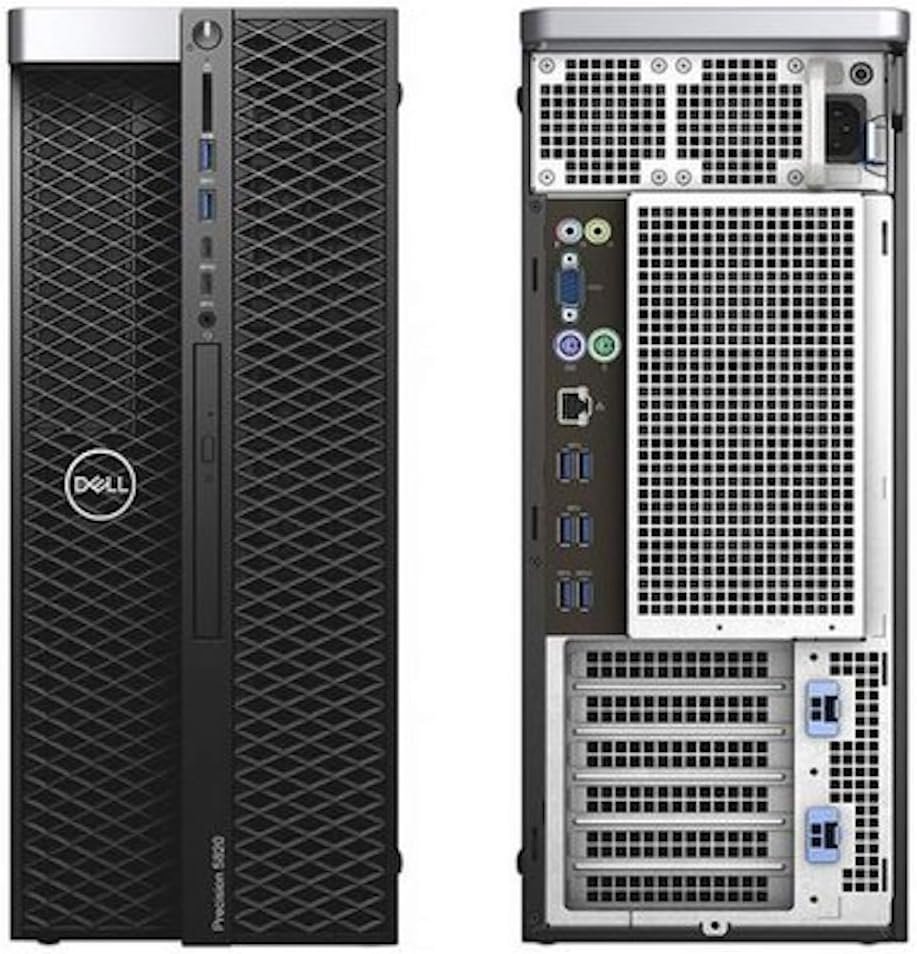 Dell Precision 5820 Tower Workstation, Intel Xeon W-2133 6-Core 3.6GHz, 64GB RAM, 512GB M.2 NVMe PCIe SSD + 2TB HDD, Nvidia Quadro M4000 8GB, Windows 10 Pro 64-bit