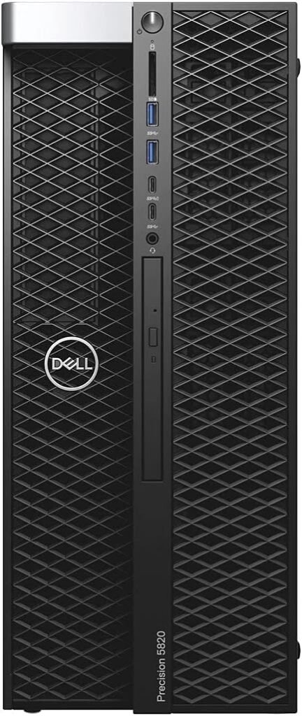 Dell Precision T5820 Workstation Desktop | Xeon W - 2135-1TB HDD Hard Drive - 64GB RAM - Nvidia Quadro P4000 | 6 cores @ 4.5 GHz - 8GB GDDR5 Win 10 Pro Black (Renewed)