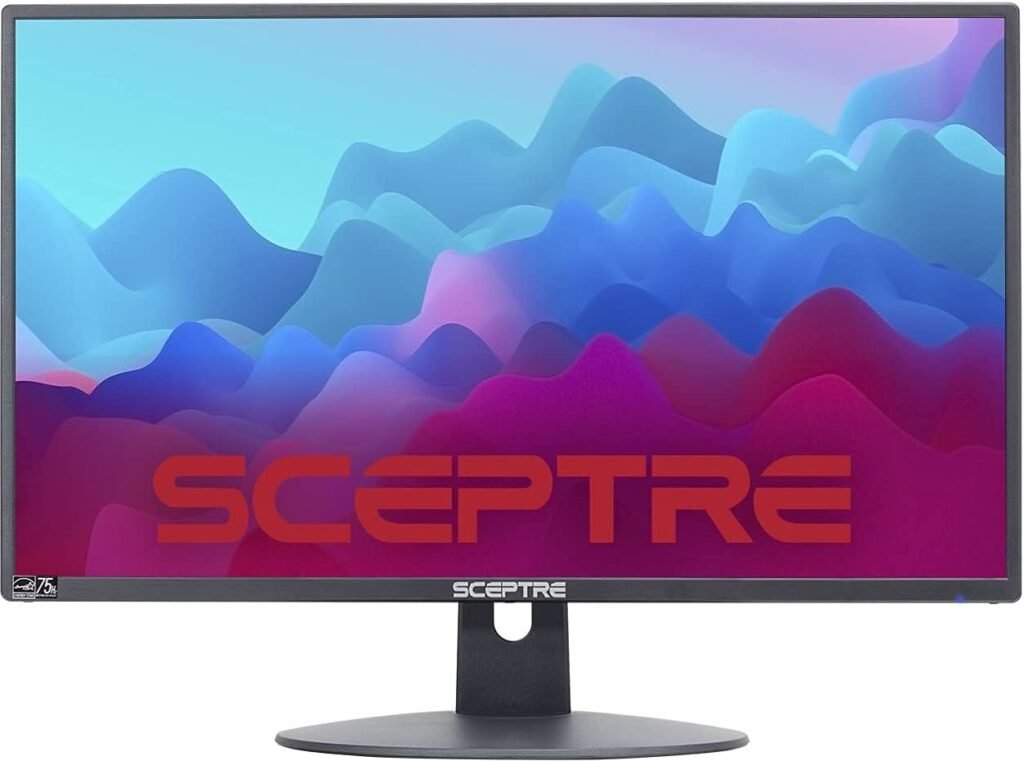 Sceptre 20 1600 x 900 75Hz LED Monitor 2x HDMI VGA Built-in Speakers, sRGB 99% Machine Black (E209W-16003RT series)