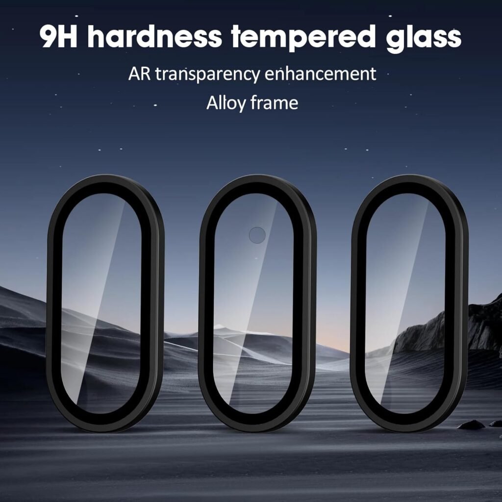 The Lens Protector and a Built-in Dust Cover of Meta Quest 3 are Made of 9H hHardness Tempered Glass, With an Alloy Frame, High-definition Transparency, Silver, Gold, and Black (Black)