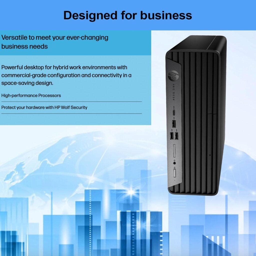 HP ProDesk 400 G9 Small Form Factor Business Desktop, 12th Gen Intel i7-12700 Processor, 32GB RAM, 1TB PCIe SSD, Wi-Fi 6, HDMI, DP, Support 4K, Type-C, RJ-45, Wired Keyboard  Mouse, Windows 11 Pro