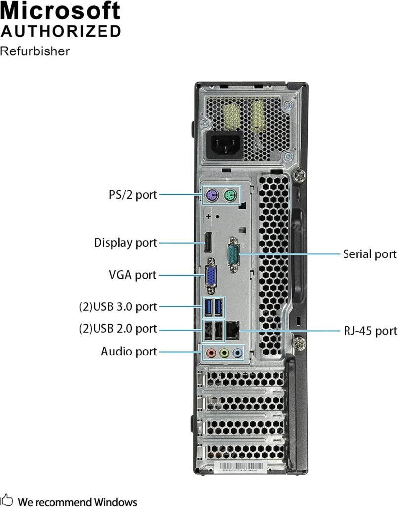lenovo ThinkCentre M73 SFF Small Form Factor Business Desktop Computer, Intel Dual-Core i3-4130 3.4GHz, 8GB RAM, 500GB HDD, USB 3.0, WiFi, DVD, Windows 10 Professional (Renewed)