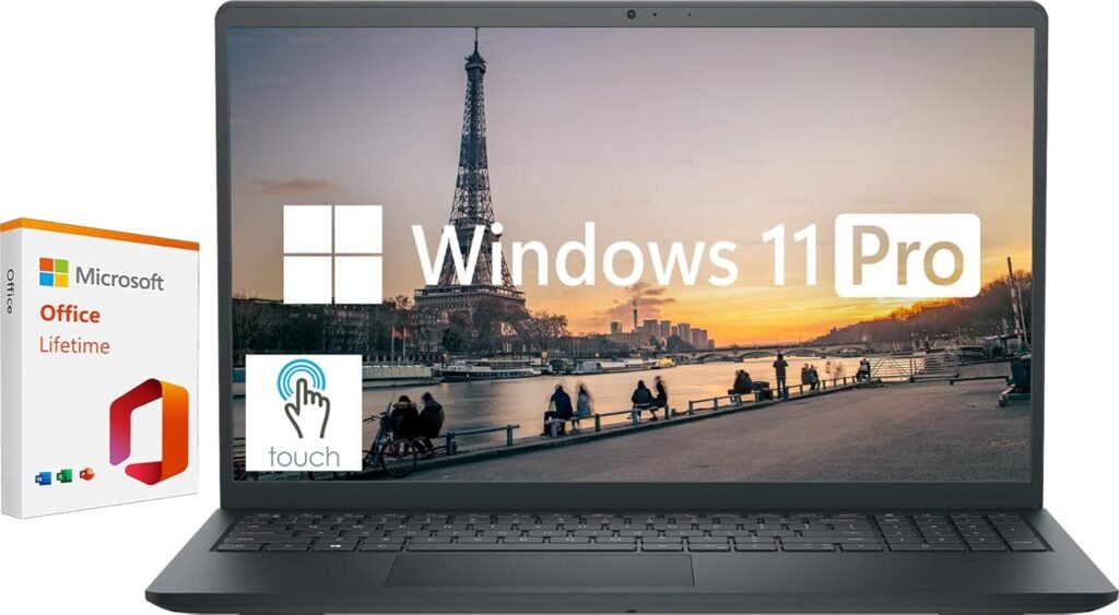 Dell Inspiron 15 Business Laptop Computer, 15.6 Touchscreen FHD LED Display, Intel Core i7-1255U Processor, Windows 11 Pro Laptop 32GB RAM 1TB SSD, Microsoft Office Lifetime License, Carbon Black