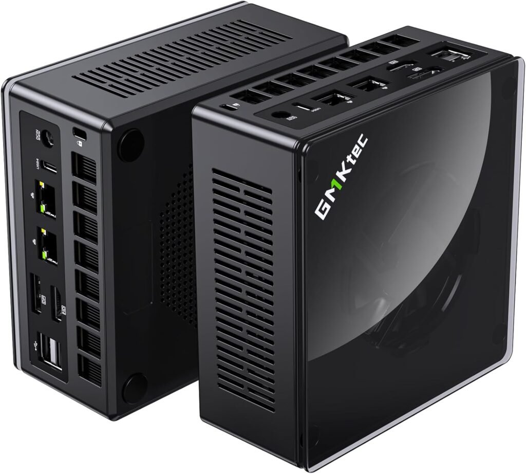 GMKtec Gaming Mini PC K8 Plus AMD Ryzen 7 8845HS(8C/16T, up to 5.1GHz) 64GB DDR5 RAM 1TB SSD, Desktop Computer Dual NIC 2.5G, HDMI 2.1, USB4