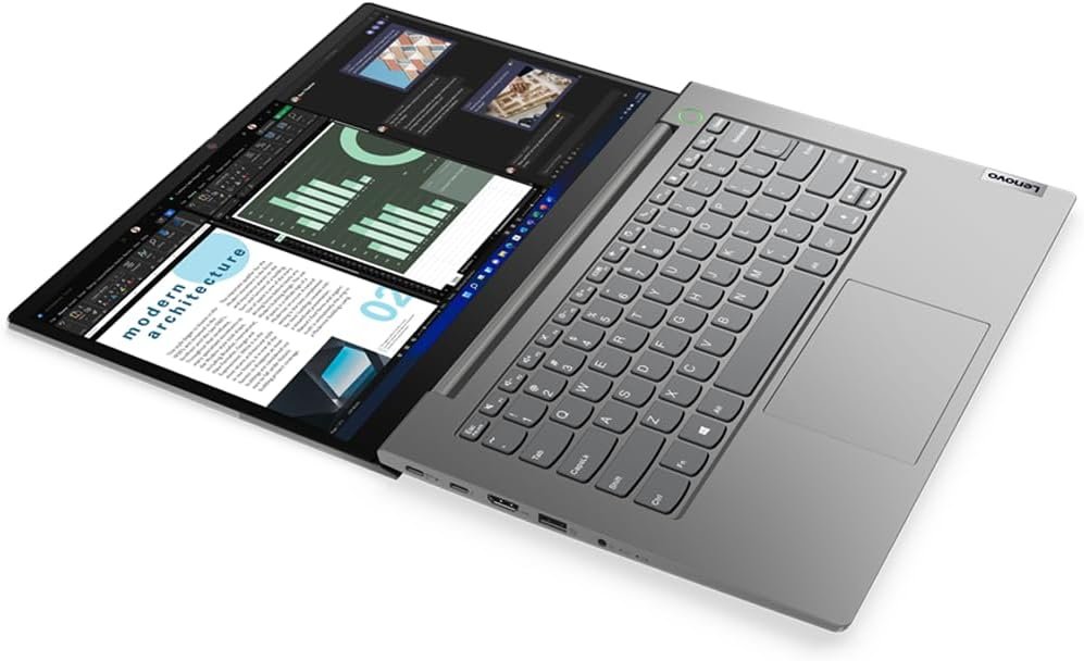Lenovo ThinkBook 14 Business Laptop (14 FHD Anti-Glare, Intel 10-Core i5-1235U, 16GB RAM, 512GB PCIe SSD), Fingerprint Reader, Ethernet(RJ-45), Webcam, Windows 11 Pro w / AI Copilot, Grey