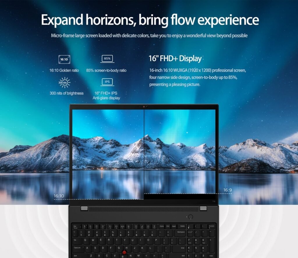 Lenovo ThinkPad T16 Gen 2 Business Laptop (16 FHD+ Anti-glare, Intel 10-Core i7-1355U, 32GB DDR5 RAM, 1TB SSD), Fingerprint, 2 x Thunderbolt 4, Webcam, Ethernet, Wi-Fi 6E, Win 11 Pro w/ AI Copilot