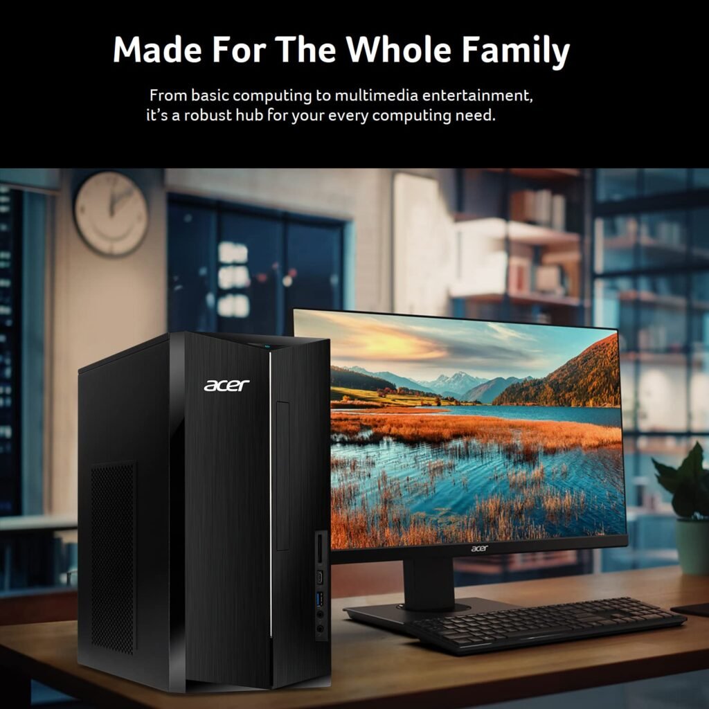 acer Aspire TC-1785-UA92 Desktop | Intel Core i5-14400 10-Core Processor | 8GB DDR5-5600 Memory | 512GB PCIe 4.0 NVMe SSD | SD Card Reader | Wi-Fi 6E | Windows 11 Home