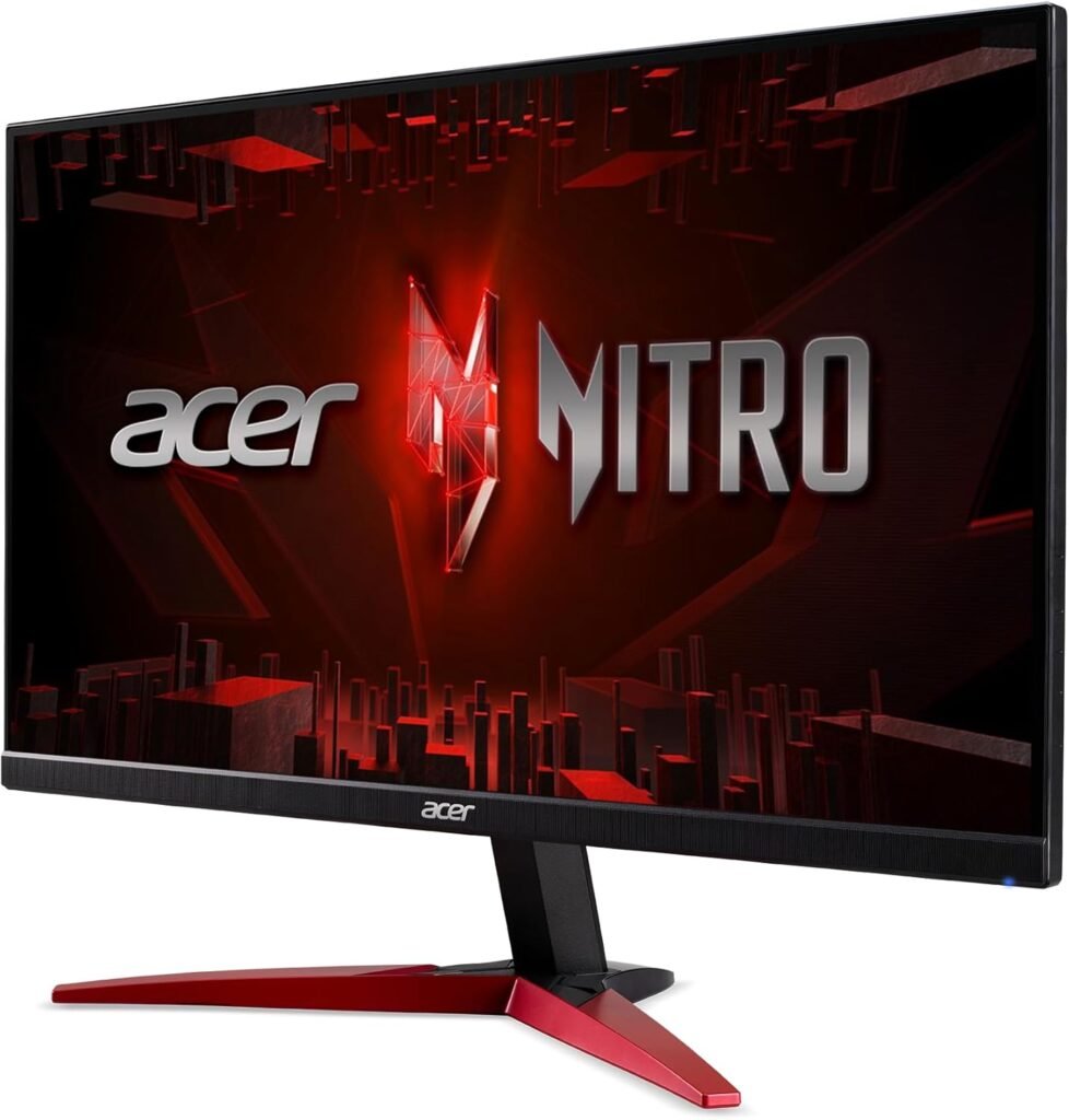 Acer Nitro KG241Y Sbiip 23.8” Full HD (1920 x 1080) VA Gaming Monitor | AMD FreeSync Premium Technology | 165Hz Refresh Rate | 1ms (VRB) | ZeroFrame Design | 1 x Display Port 1.2  2 x HDMI 2.0,Black