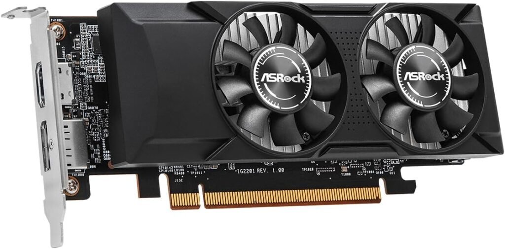 ASRock Intel Arc A770 Graphics Phantom Gaming 16G OC 2200 MHz 17.5 Gbps 256-bit GDDR6 7680x4320 DisplayPort HDMI 0dB Silent Cooling Video Card