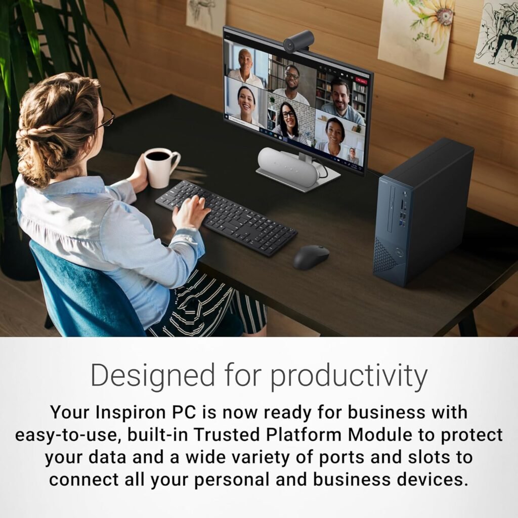 Dell Inspiron 3030 Desktop - Intel Core i7-14700 Processor, 16GB DDR5 RAM, 1TB SSD, Intel UHD 770 Graphics, Windows 11 Pro, Onsite  Migrate Service - Mist Blue
