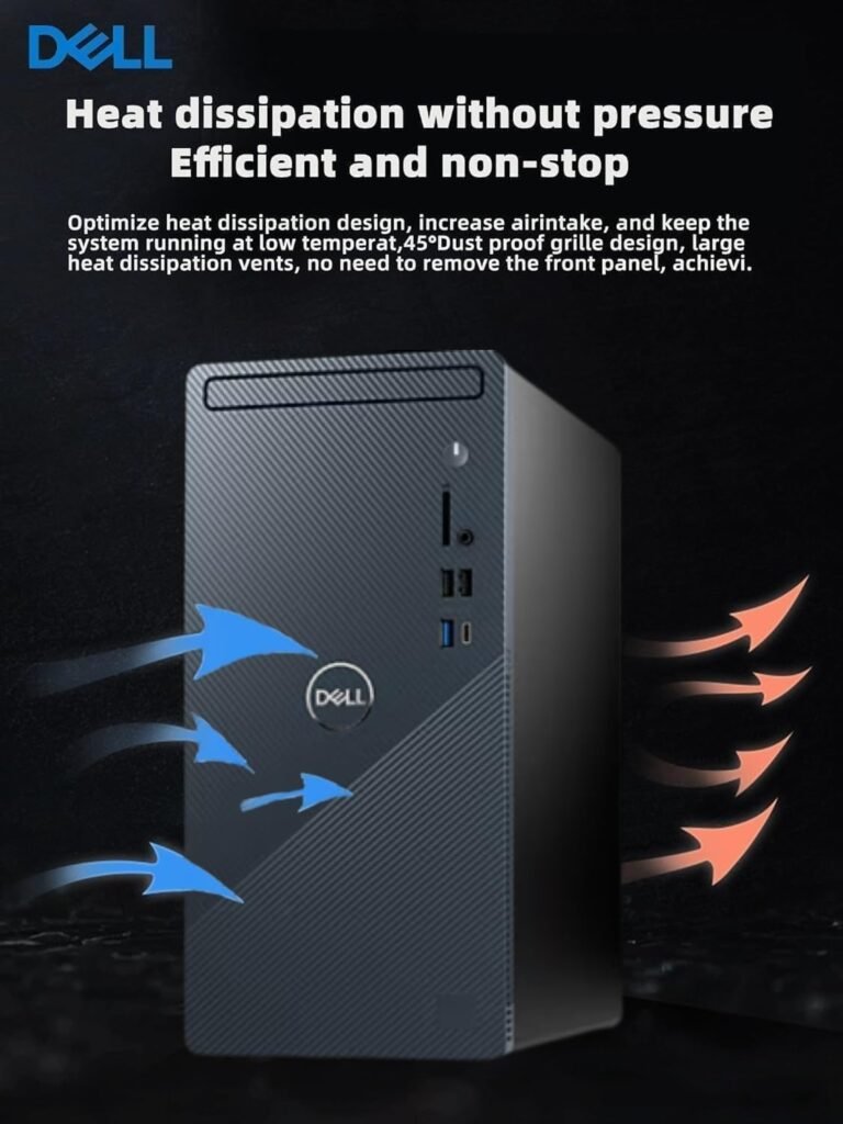Dell Inspiron Intel Core i7-12700 Tower Desktop | 64GB RAM | 1TB SSD+1TB HDD | Intel UHD 770 Graphics | RJ45 | Wi-Fi + Bluetooth | Windows 11 Pro | Business  Home Use