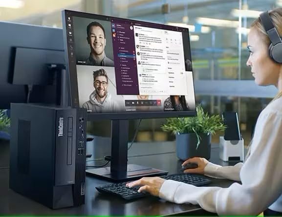 Lenovo ThinkCentre Neo 50s SFF Business Desktop Computer | Windows 11 Pro | 16GB RAM | 256GB SSD + 1TB HDD | DisplayPorts | HDMI | RJ45 | USB Type-C | Intel Fast Multi-Tasking 6-Core i5