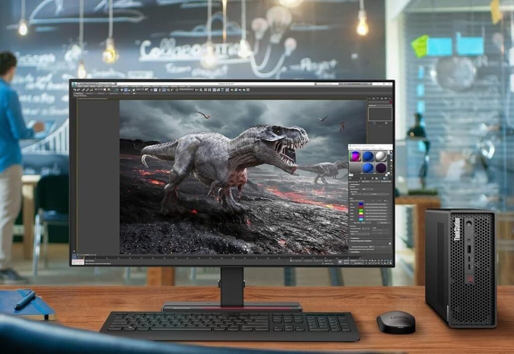 Lenovo ThinkStation P3 SFF Workstation Desktop (Intel 20-Core i7-14700, 32GB RAM, 1TB SSD, NVIDIA T400 4GB) for Engineers, Analysts, Creative Professionals, Wi-Fi, Thunderbolt 4, Ethernet, Win 11 Pro