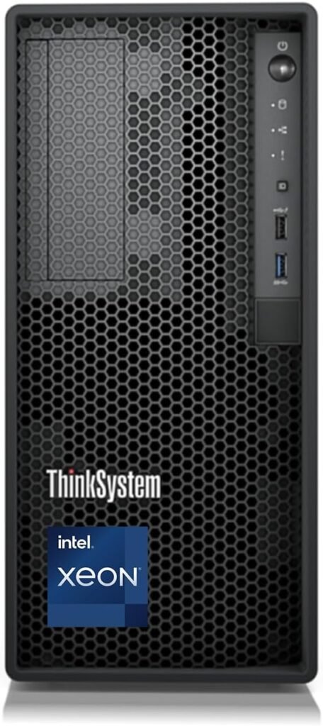 Lenovo ThinkSystem ST50 V3 Superior Business Server Desktop, Intel Xeon E-2456, 32GB DDR5 RAM, 4TB 3.5 HDD, No Wi-Fi, No OS, USB 3.2, Keyboard not Included, Black