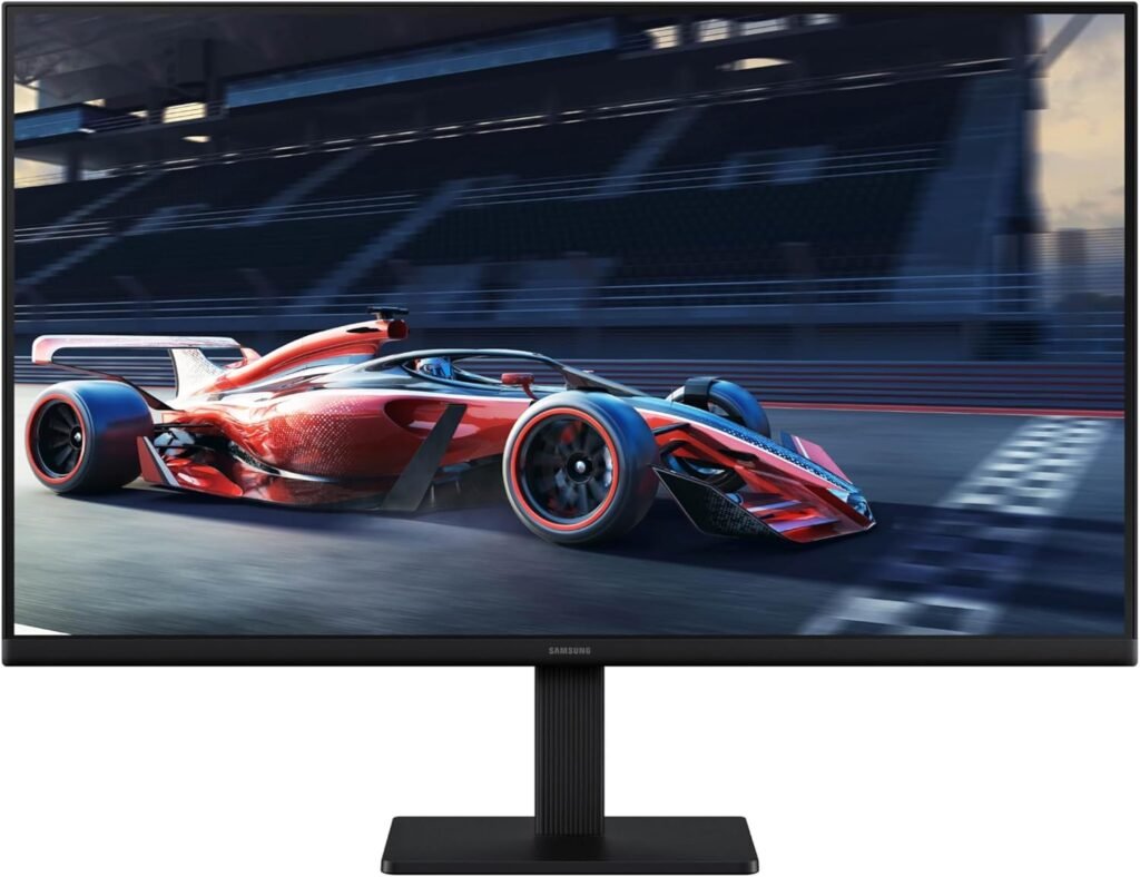 SAMSUNG 32-Inch Flat Computer Monitor, 75Hz, Borderless Display, AMD FreeSync, Game Mode, Advanced Eye Care, HDMI and DisplayPort, LS32B304NWNXGO, 2024