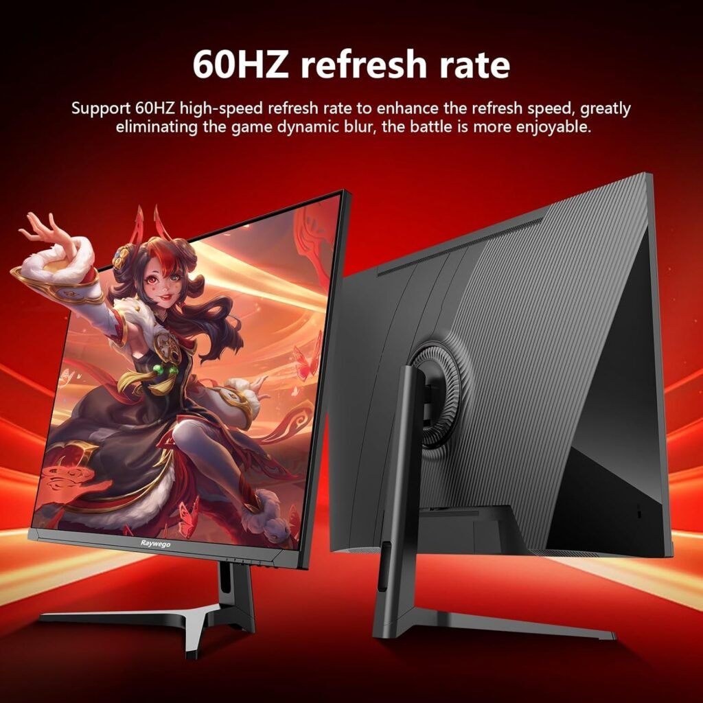 27 inch Gaming Monitor 100Hz Computer Monitor Built-in Speakers Full HD 1920 x 1080P with HDMI VGA Interface Eye Care Frameless with 3-Side Virtually Borderless Design VESA（100 x 100mm）