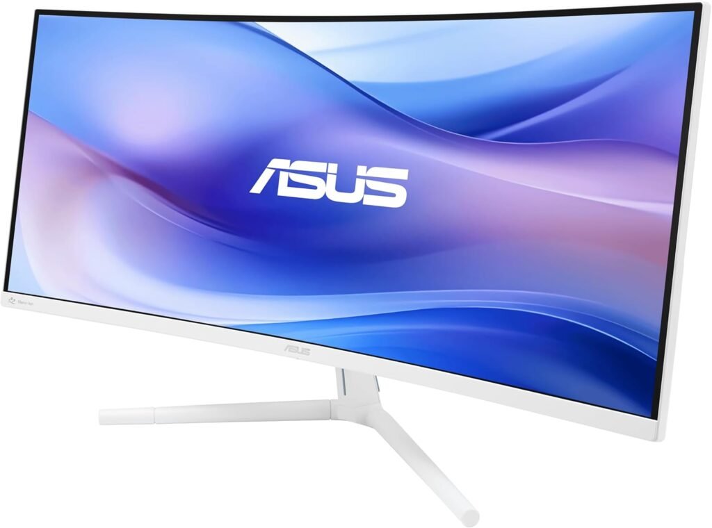 ASUS 24” (23.8 inch viewable) 1080P Eye Care Monitor (VU249HFI-W) - Full HD, IPS, 100Hz, SmoothMotion, Adaptive Sync, Nano-ion, Eye Care Plus, VESA Wall Mountable, 3 yr Warranty