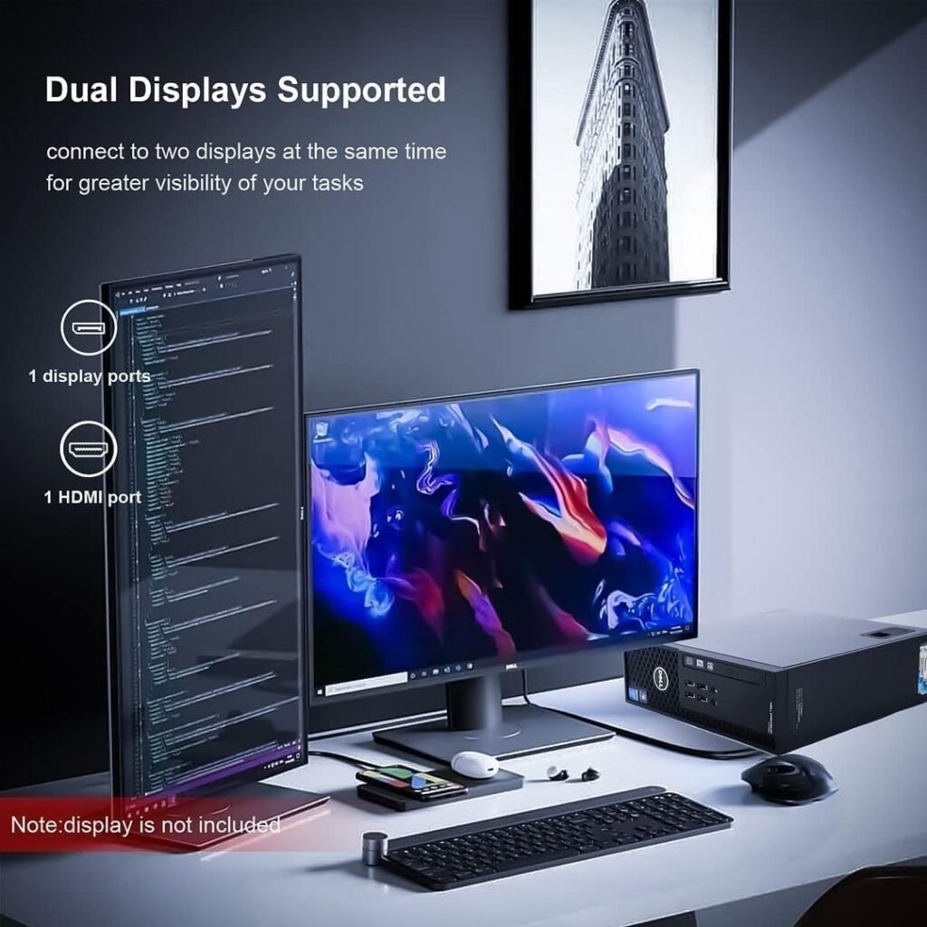 Dell OptiPlex 3060 Desktop Computers Windows 11 Pro Hexa Core i7-8700 Up to 4.60GHz32GB DDR4 1TB M.2 NVMe SSD1TB HDDAX210 Built-in WiFi 6E Small Form Factor PC(Renewed) Black (OptiPlex 3060 SFF)
