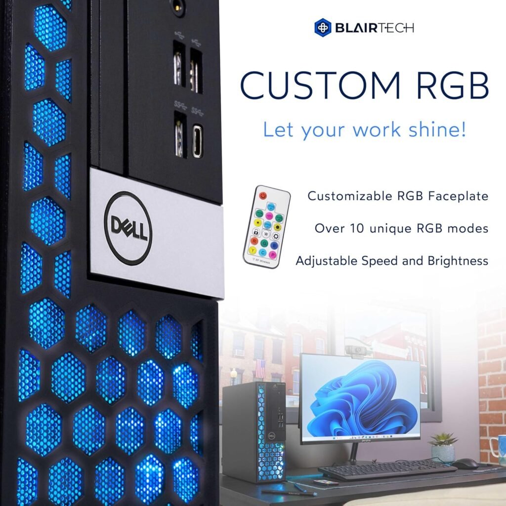 Dell OptiPlex 3060 Desktop Computers Windows 11 Pro Hexa Core i7-8700 Up to 4.60GHz32GB DDR4 1TB M.2 NVMe SSD1TB HDDAX210 Built-in WiFi 6E Small Form Factor PC(Renewed) Black (OptiPlex 3060 SFF)