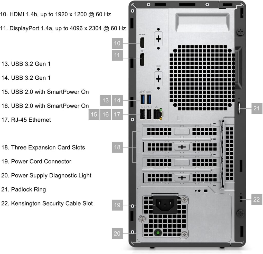 Dell Optiplex 7010 Tower Business Desktop, 13th Gen Intel i5-13500 Processor (14-Cores), 32GB RAM, 1TB PCIe SSD, DVD-RW, HDMI, DP Port, Wi-Fi + Bluetooth, Windows 11 Pro