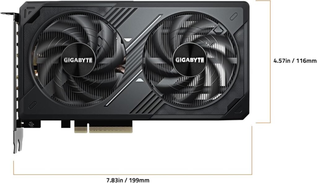 GIGABYTE GeForce RTX 5060 WINDFORCE OC 8G Graphics Card, 8GB 128-bit GDDR7, PCIe 5.0, WINDFORCE Cooling System, GV-N5060WF2OC-8GD Video Card