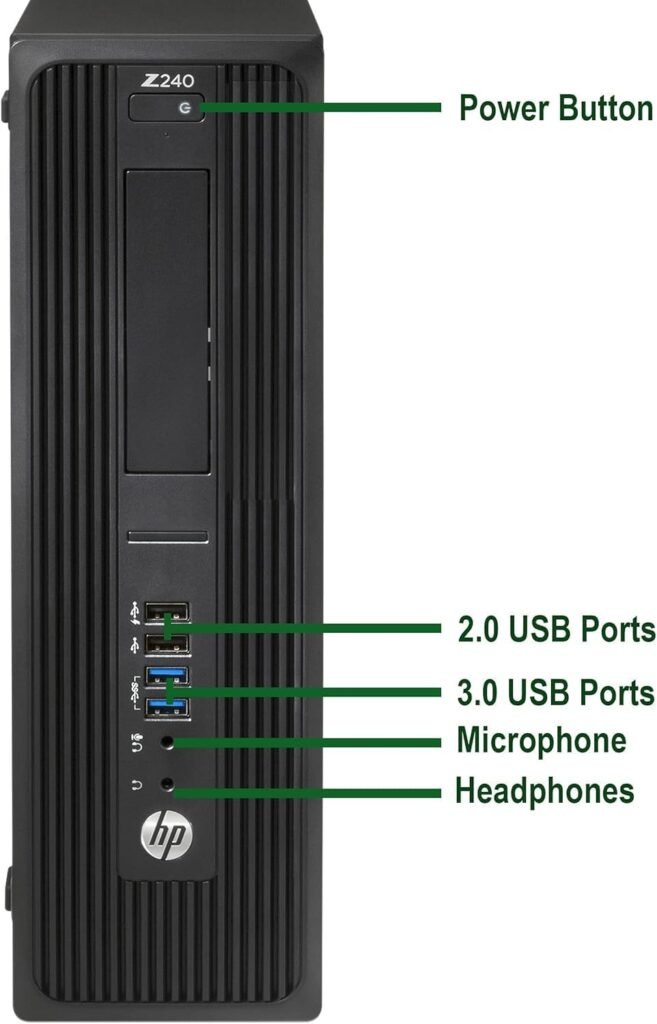 HP Z240 SFF Workstation Desktop Computer with 24 FHD Monitor, Intel Core i7-6700 3.40GHz, 32GB DDR4 RAM 512GB SSD, 2 DisplayPort, WiFi, Bluetooth, KeyboardMouse, Windows 10 Pro (Renewed)